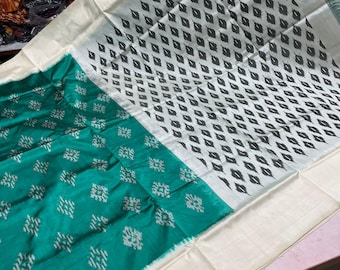 Handloom Ikkat Silk Saree, Pochampally Pattu, Indian Wedding Wear Pure Mulberry Silk