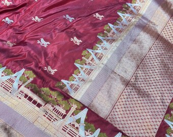 Bespoke Kadwa Saree Collection | Pure katan Silk, Metallic Tissue & Kora Kadwa | Hand-Woven Banarasi Jamdani