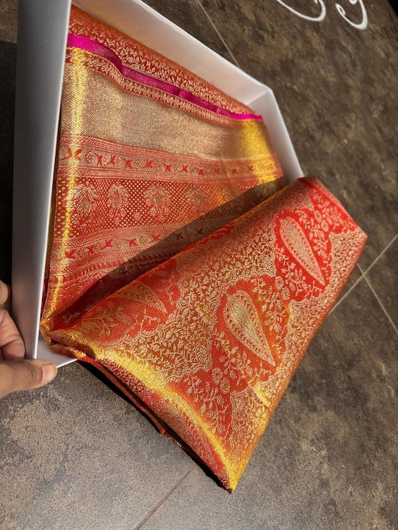 2 Gram Gold Kancheepuram Silk Saree: Handloom Zari Bridal Pattu