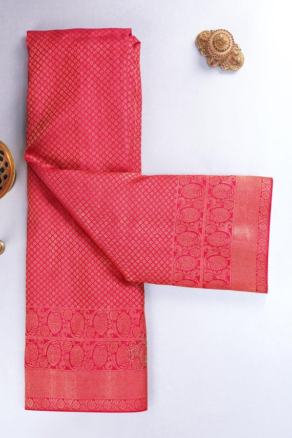 2 Gram Gold Kancheepuram Silk Saree: Handloom Zari Bridal Pattu