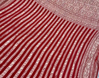 Handloom Banarasi Khaddi Georgette Saree, Silk Mark