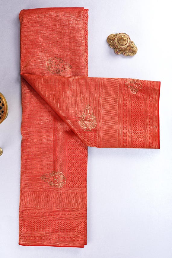 2 Gram Gold Kancheepuram Silk Saree: Handloom Zari Bridal Pattu