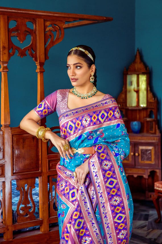 Soft Silk Paithani Saree, Zari Weave, Handloom Wedding Saree