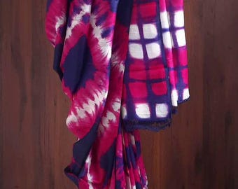 Handloom Bishnupur Silk Saree, Abstract Block Print, Wedding Banarasi