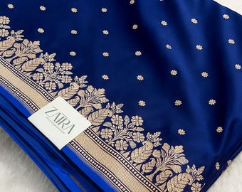 Mashru Katan Zari Silk Saree: Handloom Banarasi Weave, Silk Mark