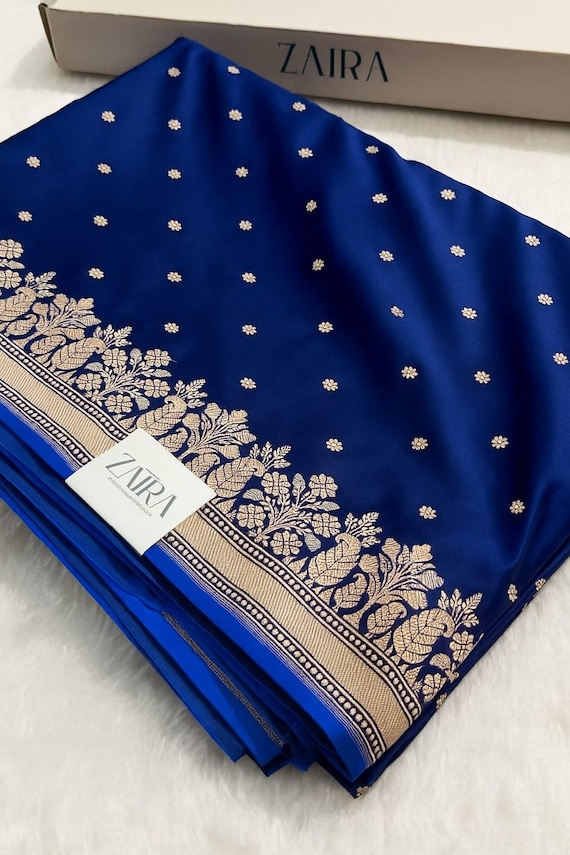 Mashru Katan Zari Silk Saree: Handloom Banarasi Weave, Silk Mark