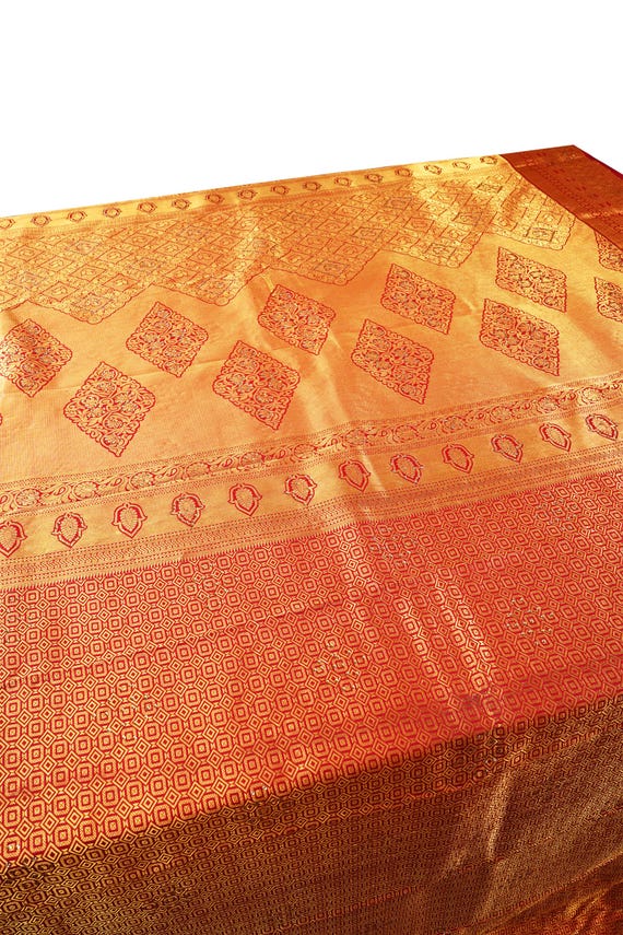 2 Gram Gold Kancheepuram Silk Saree: Handloom Zari Bridal Pattu
