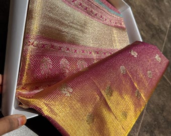 2 Gram Gold Kancheepuram Silk Saree: Handloom Zari Wedding Pattu