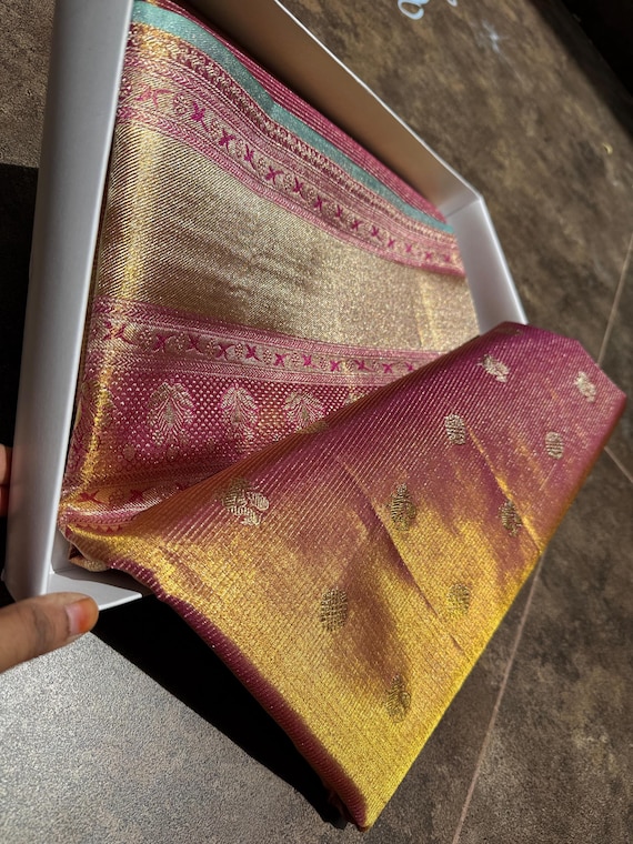 2 Gram Gold Kancheepuram Silk Saree: Handloom Zari Wedding Pattu