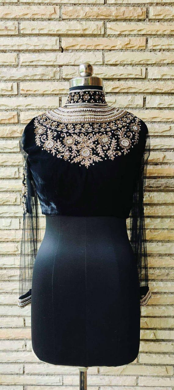 Custom Hand Embroidered Blouse, South Indian Wedding, Aari Work