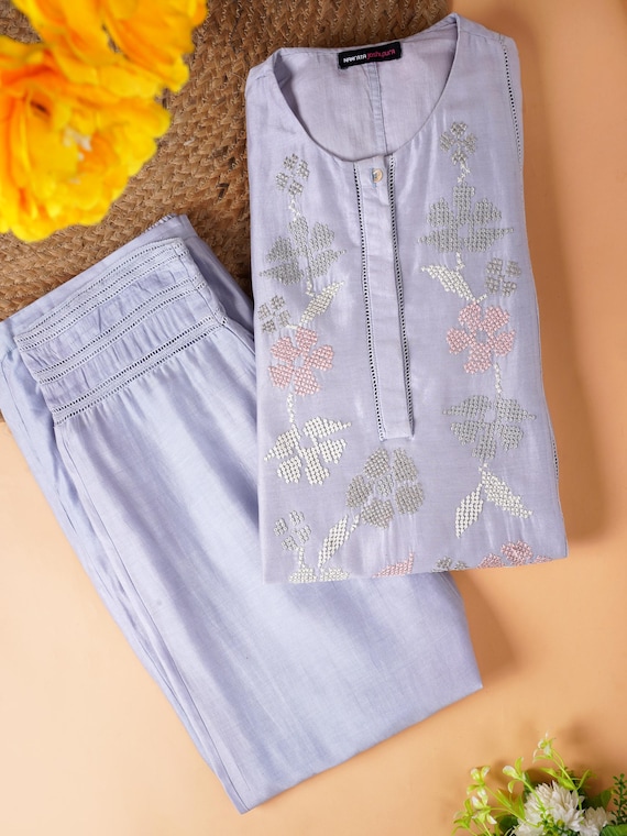 Handmade Crocheted Cross Stitch Crop Top & Pants | Boho Set