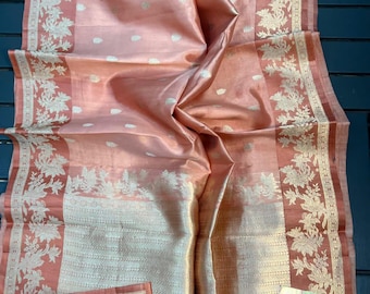 Handloom Katan Silk Banarasi Saree: Silk Mark Certified, Raw Mango