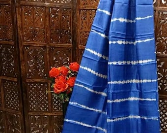 Handloom Katan Bishnupur Silk Saree, Block Print Weaving, Silk Mark Certified