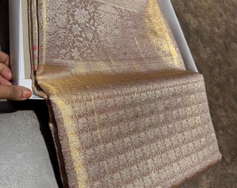 2 Gram Gold Kancheepuram Silk Saree: Handloom Zari Bridal Pattu