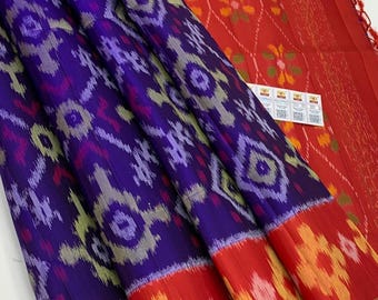 Handloom brown Double Katan Silk Banarasi Saree, Silk Mark Certified