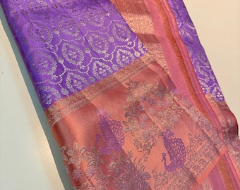 2 Gram Gold Kancheepuram Silk Saree: Handloom Zari Bridal Pattu
