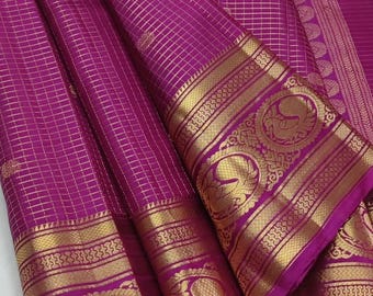 Handloom Double Silk Ikkat Pattu Saree, Silk Mark Certified Luxury Gift for Her
