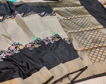 Katan Tissue kadhwua Meenakari Saree: Handloom Banarasi Silk Weaving