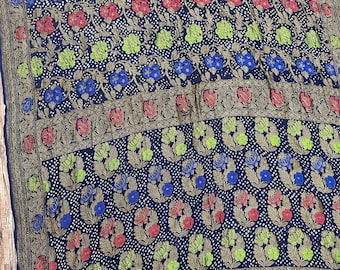 Banarasi Khaddi Bandhej Georgette Saree, Handloom Border