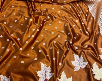 Phenomenal Certified Mashru Katan Zari Silk Saree, Handloom Banarasi Weave Sari Masterpiece