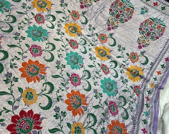 Handloom Khaddi Tussar Georgette Saree, Banarasi Silk Border