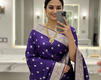 Pure Cream White Mashru Katan Zari Silk Saree: Handloom Banarasi Weave with Silk Mark