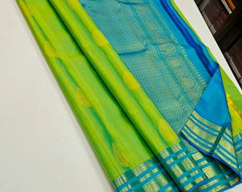 2 Gram Gold Kancheepuram Silk Saree: Handloom Zari Bridal Pattu