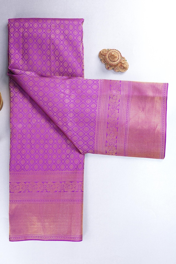2 Gram Gold Kancheepuram Silk Saree: Handloom Zari Bridal Pattu