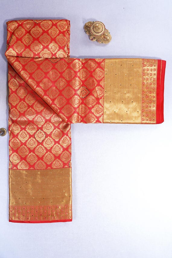 2 Gram Gold Kancheepuram Silk Saree: Handloom Zari Bridal Pattu
