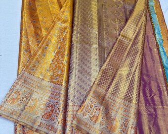 2 Gram Gold Kancheepuram Silk Saree: Handloom Zari Bridal Pattu