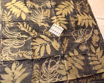 Handloom Tussar Silk Saree, Eco Leaf Print, Silk Mark Certified