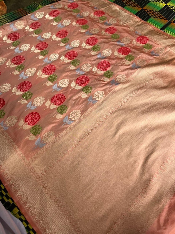 Handloom Katan Zari Silk Saree, Banarasi Weaving, Wedding Saree