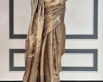 Handloom Katan Zari Silk Saree, Varanasi Brocade Weaving