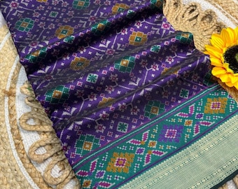 Muga Tussar Silk Saree, Kalamkari Flower Handloom, Wedding Saree