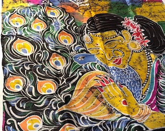 Hand-Painted Pure Tussar Silk Saree: Artisan Floral Masterpiece with Pure Zari Border