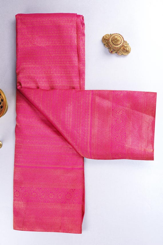 2 Gram Gold Kancheepuram Silk Saree: Handloom Zari Bridal Pattu