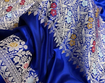 Phenomenal Certified Mashru Katan Zari Silk Saree, Handloom Banarasi Weave Sari Masterpiece