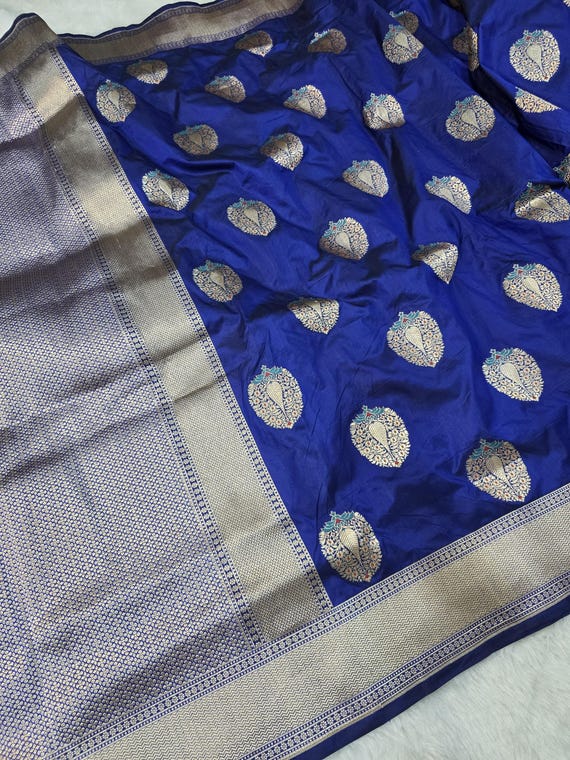 Katan Zari Silk Saree, Wedding Blouse Saree, varanasi Weaving banarasi Handloom exclusive weaving ,banarasi border, silk mark,Nita Inspired.