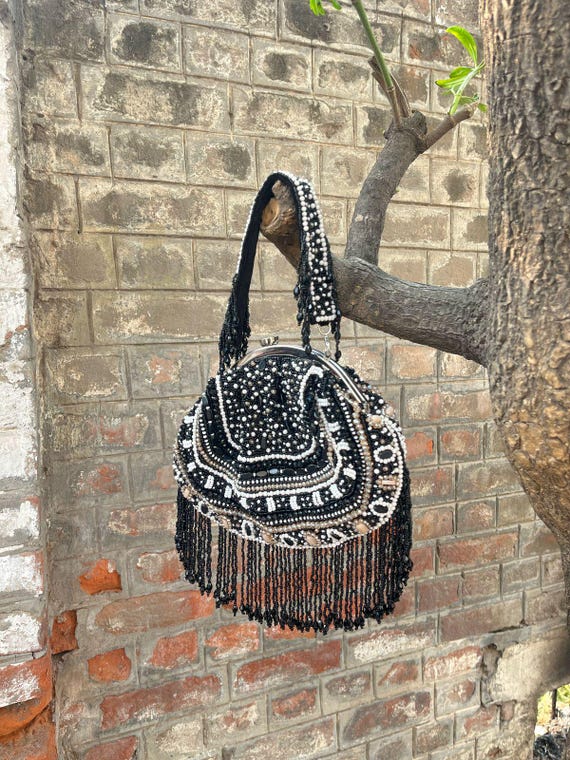 Handmade Beaded Bridal Potli Bag, Luxury Evening Clutch