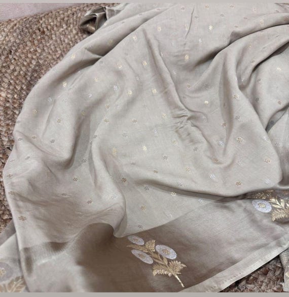 Handloom Katan Silk Banarasi Saree: Silk Mark Certified, Raw Mango