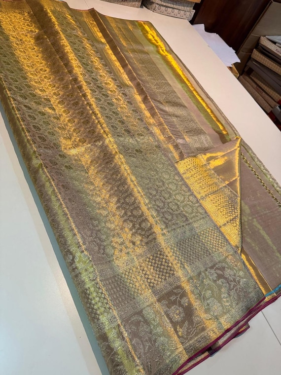 2 Gram Gold Kancheepuram Silk Saree: Handloom Zari Bridal Pattu