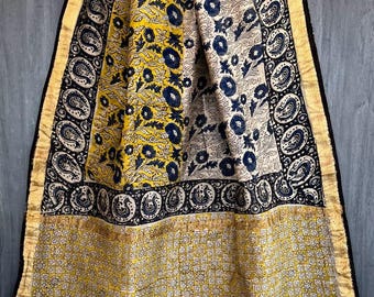 Maheshwari Cotton Silk Saree, Kalamkari Floral Handloom Saree
