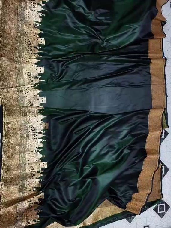 Mashru Katan Zari Silk Saree: Handloom Banarasi Weave with Silk Mark