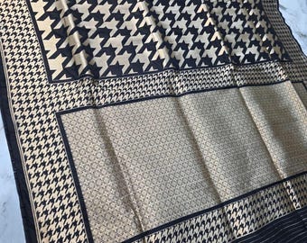 Lustrous Handloomed Pure Banarasi Katan Silk Saree, Certified Traditional Indian Wedding Sari Masterpiece