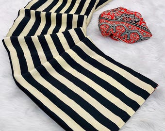 Modal Silk Ajrakh Saree, Abstract Leaf Print, Party Rave Saree