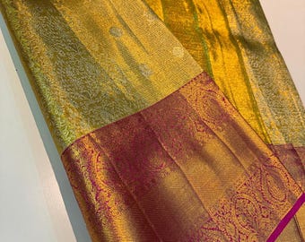 Kancheepuram Handloom Silk Saree | Pure Zari Bridal Pattu