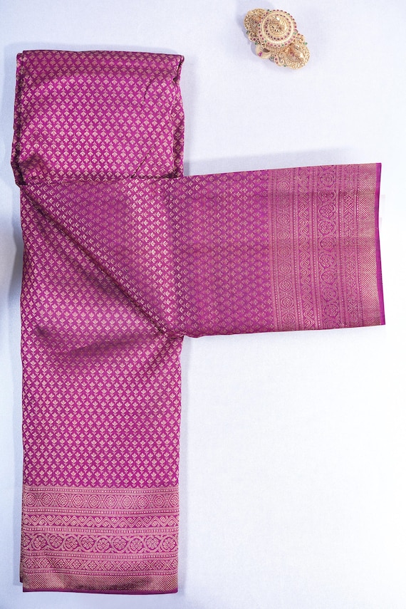 2 Gram Gold Kancheepuram Silk Saree: Handloom Zari Bridal Pattu