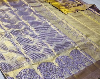 2 Gram Gold Kancheepuram Silk Saree: Handloom Zari Bridal Pattu