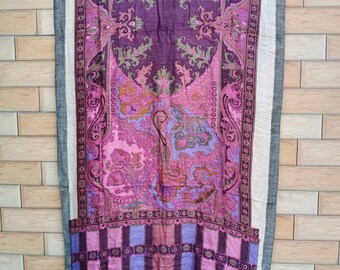 Vintage kashmiri pashmina Scarf, weaving Work, Hippie Boho Wrap