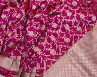 Katan Zari Silk Handloom Saree, Varanasi Banarasi Weaving